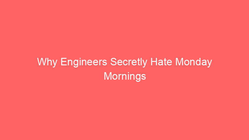 Why Engineers Secretly Hate Monday Mornings